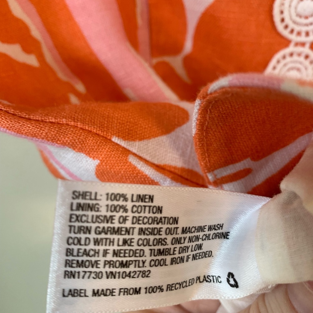Lilly Pulitzer Pink Coral Sleeveless Mini Dress Giraffe Animal Print‎ Linen Sz 6 - Picture 12 of 15